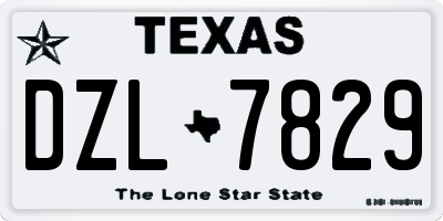 TX license plate DZL7829