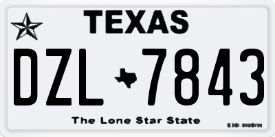TX license plate DZL7843