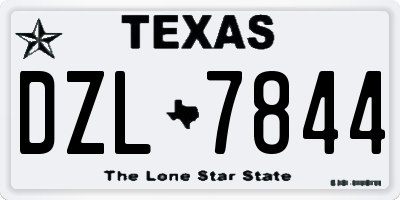 TX license plate DZL7844
