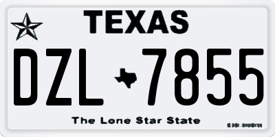 TX license plate DZL7855