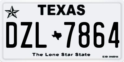 TX license plate DZL7864