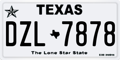 TX license plate DZL7878