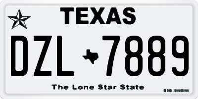 TX license plate DZL7889