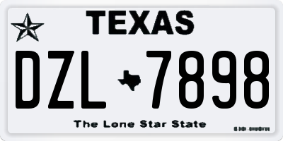TX license plate DZL7898