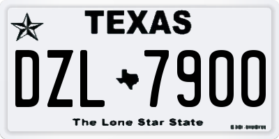 TX license plate DZL7900