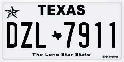 TX license plate DZL7911