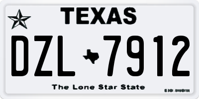 TX license plate DZL7912