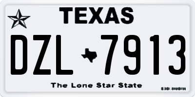 TX license plate DZL7913