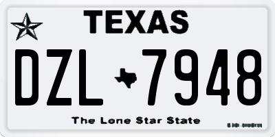 TX license plate DZL7948