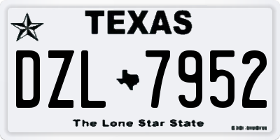 TX license plate DZL7952