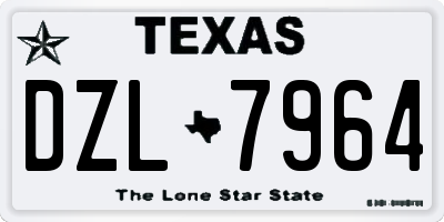 TX license plate DZL7964