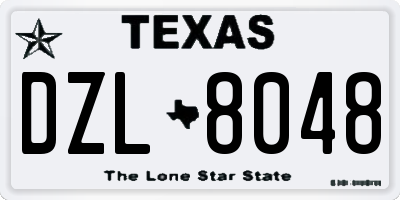 TX license plate DZL8048
