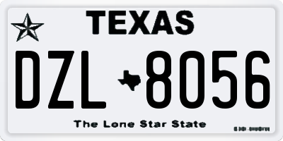 TX license plate DZL8056