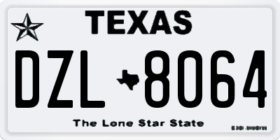 TX license plate DZL8064