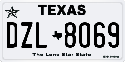 TX license plate DZL8069