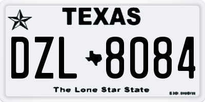 TX license plate DZL8084