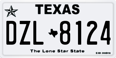 TX license plate DZL8124