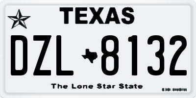 TX license plate DZL8132