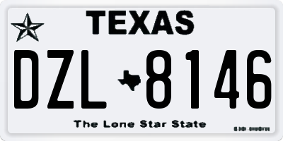 TX license plate DZL8146