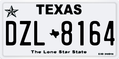 TX license plate DZL8164