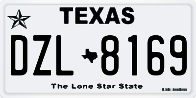 TX license plate DZL8169