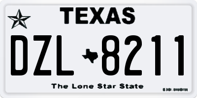 TX license plate DZL8211