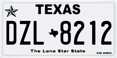 TX license plate DZL8212