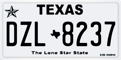 TX license plate DZL8237