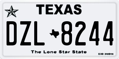 TX license plate DZL8244