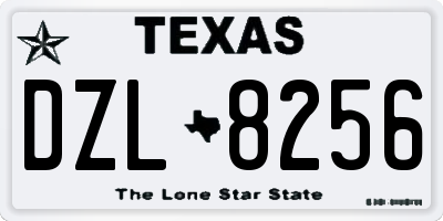 TX license plate DZL8256