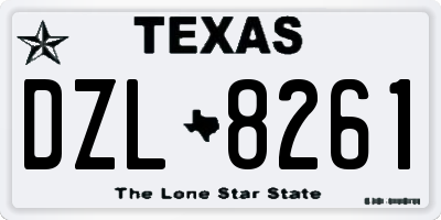 TX license plate DZL8261