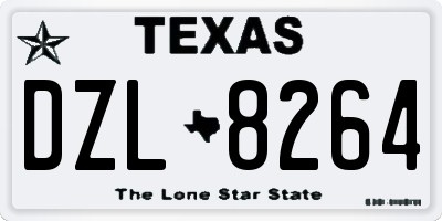 TX license plate DZL8264
