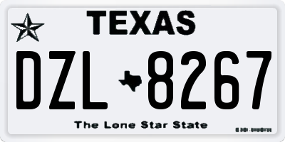 TX license plate DZL8267