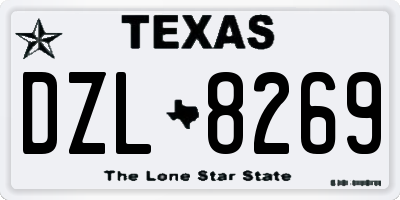 TX license plate DZL8269