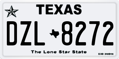 TX license plate DZL8272