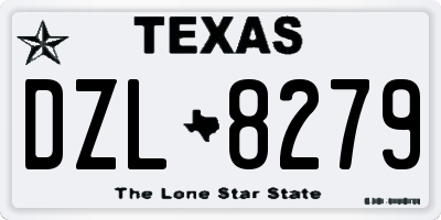 TX license plate DZL8279
