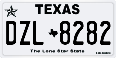 TX license plate DZL8282