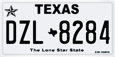 TX license plate DZL8284