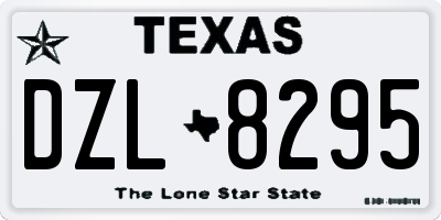 TX license plate DZL8295