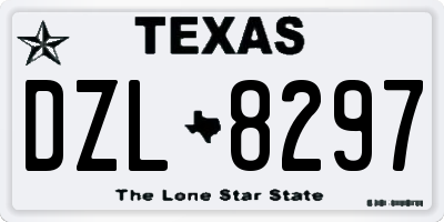 TX license plate DZL8297