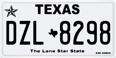 TX license plate DZL8298