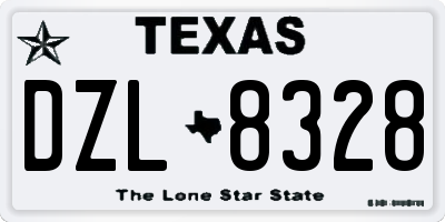 TX license plate DZL8328