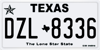 TX license plate DZL8336
