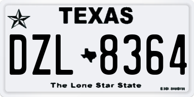 TX license plate DZL8364