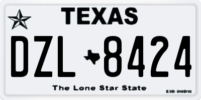 TX license plate DZL8424