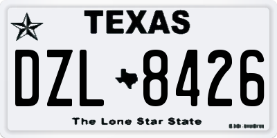 TX license plate DZL8426