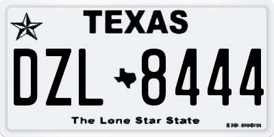 TX license plate DZL8444