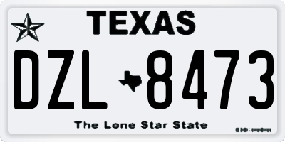 TX license plate DZL8473