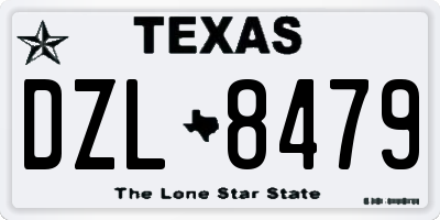 TX license plate DZL8479