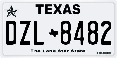 TX license plate DZL8482